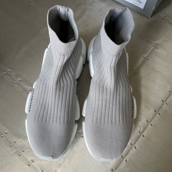New balenciaga sock sneakers trainers flats gray white sz 42 - Picture 4 of 11